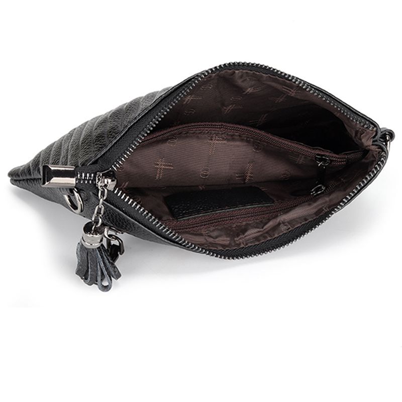 حقيبة يد من الجلد الطبيعي بنمط هندسي للنساء ، محفظة للهاتف الخلوي ، حقيبة كتف ، متطابقة ، عصرية