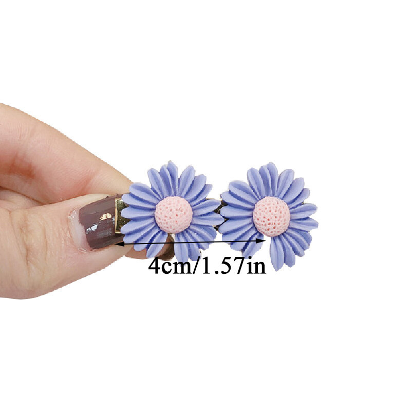 Korean Daisy Hair Clips Cute Flower Shape Hair Pins Hair Barrettes Decorative Hair Clips Hair Styling Accessories for Women Girl