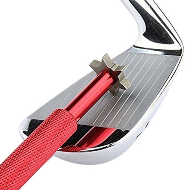 Apontador de sulco com 6 cabeças golf club groove sharpener re-grooving ferramenta e limpador para todos os ferros pitching areia lob gap