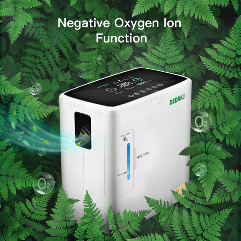 DEDAKJ-concentrador de oxígeno portátil para el cuidado en el hogar, máquina de oxigeno de bajo ruido, DE-1S, generador de oxígeno de alta concentración, 93%