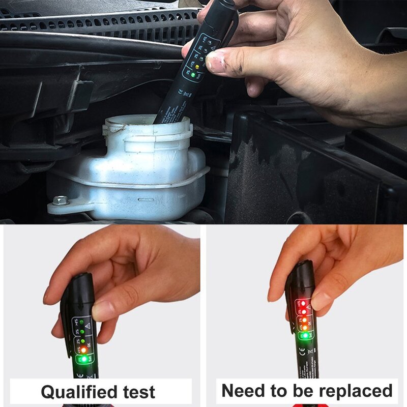 Tester universale del liquido dei freni per auto test del liquido dei freni Car Crake qualità dell'olio 5 indicatore LED Display strumento diagnostico per auto per veicoli