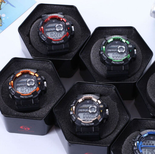 Black Hexagonal Box Mechanical Watch Electronic Watch Packaging Box High-end Steel Domestic Watch Gift Box