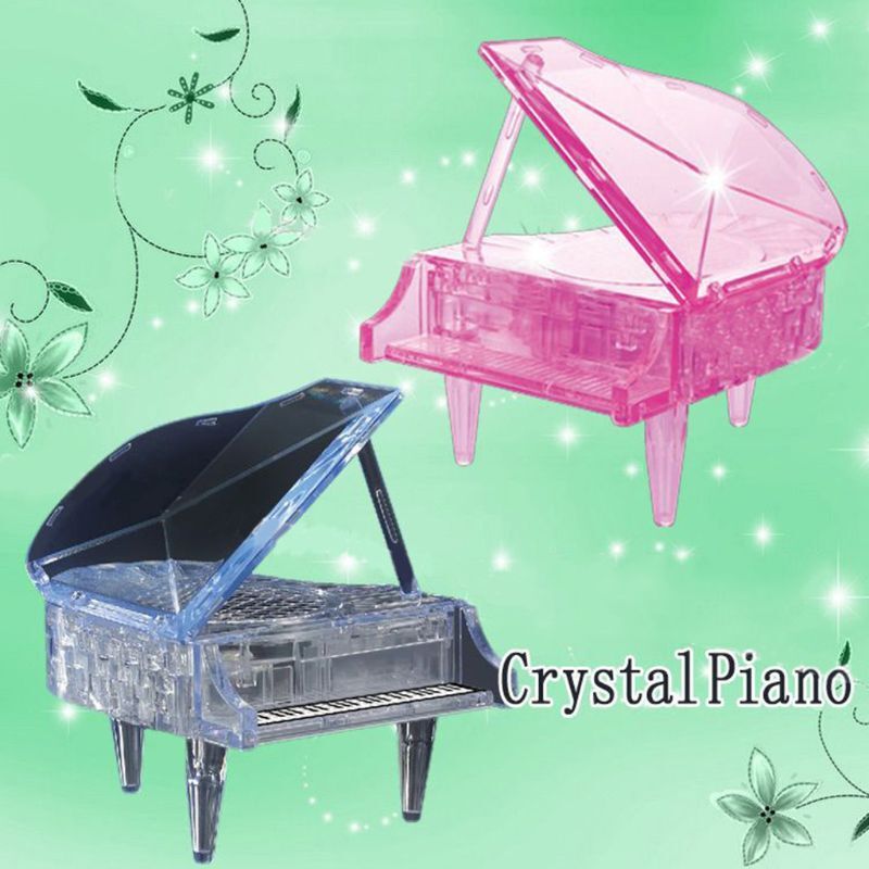 3d cristal piano quebra-cabeça decoração para casa crianças adultas intelectual aprendizagem brinquedo 3d cristal piano puzzle