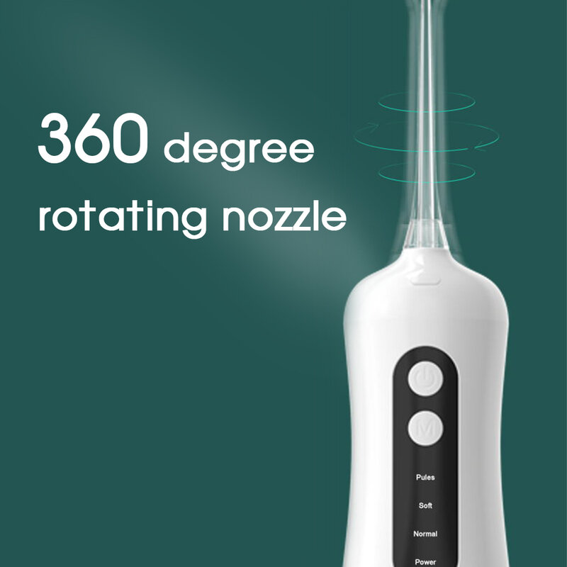 [Boi] 4 Modi Wasbare 300Ml Grote Capaciteit Water Dental Floss Vervangbare Nozzle Draagbare Smart Monddouche Schoon whitening