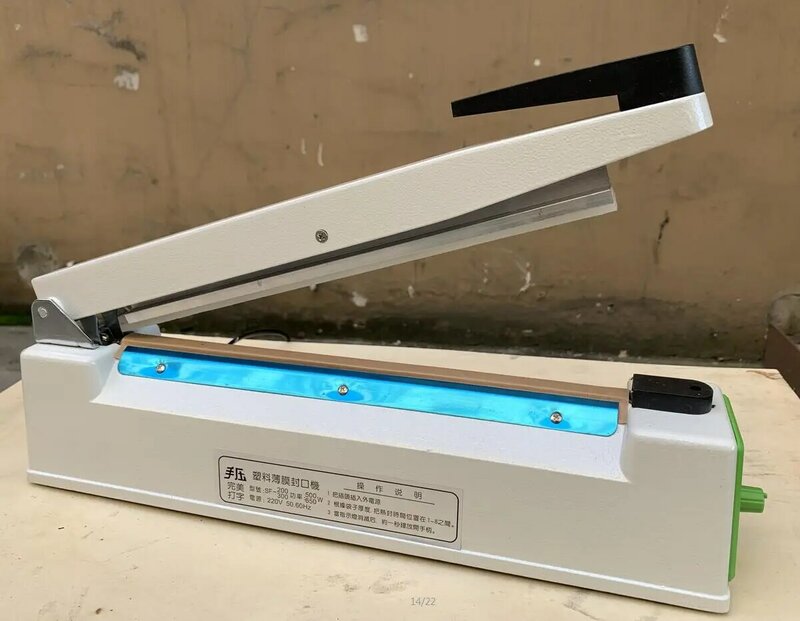 Handleiding Impuls Sealer Heat Naadlasmachines Met Datum Mold Sluitmachine Metal Case 8Mm Breed 30Cm Lengte met Datum Coder
