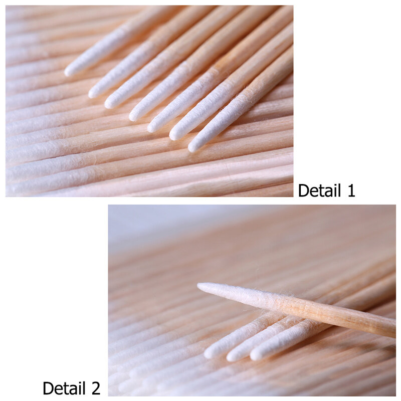 500pcs Wooden Cotton Swabs Stick for Ears Cleaning Eyebrow Lips Eyeliner Tattoo Makeup Cosmetics Tools Jewelry Clean Sticks Buds