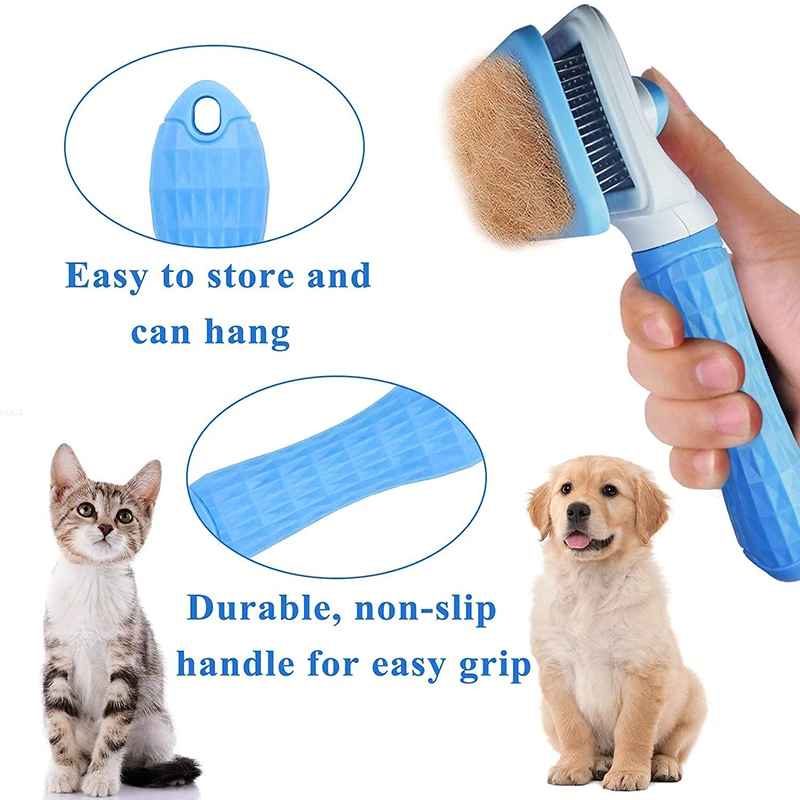 Kot pies grzebień do usuwania włosów pielęgnacja produkty dla zwierzaka domowego koty włosy specjalna igła grzebień dla psów automatyczne czyszczenie zwierząt szczotka do włosów Supplie