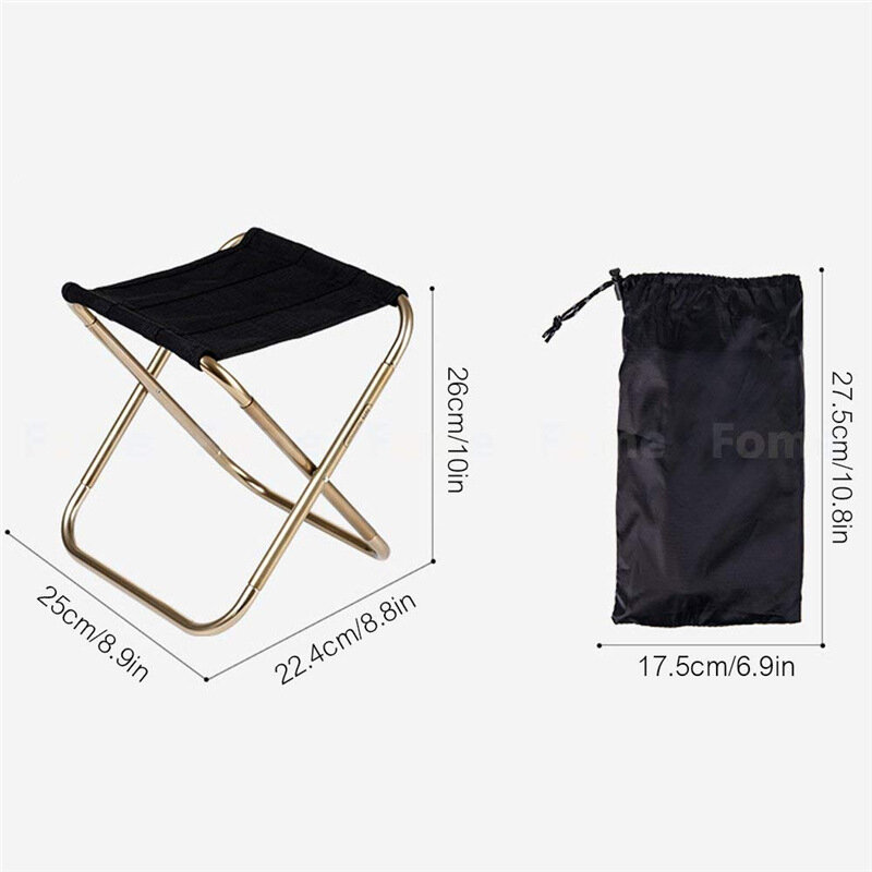 낚시 접이식 휴대용 소형 마자르 벤치, 야외 낚시 등받이 의자 알루미늄 합금