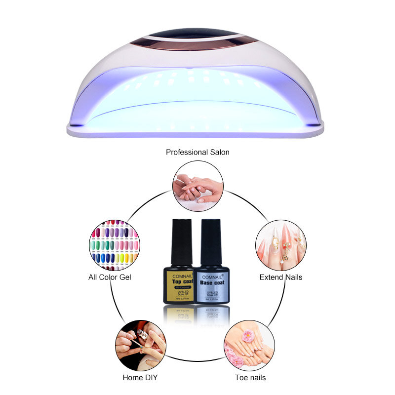120W High Power Nail Dryer For Manicure Curing All Gels 60LEDs Double Hands Fast Drying Nail Lamp Salon Use Nail Art Equipment
