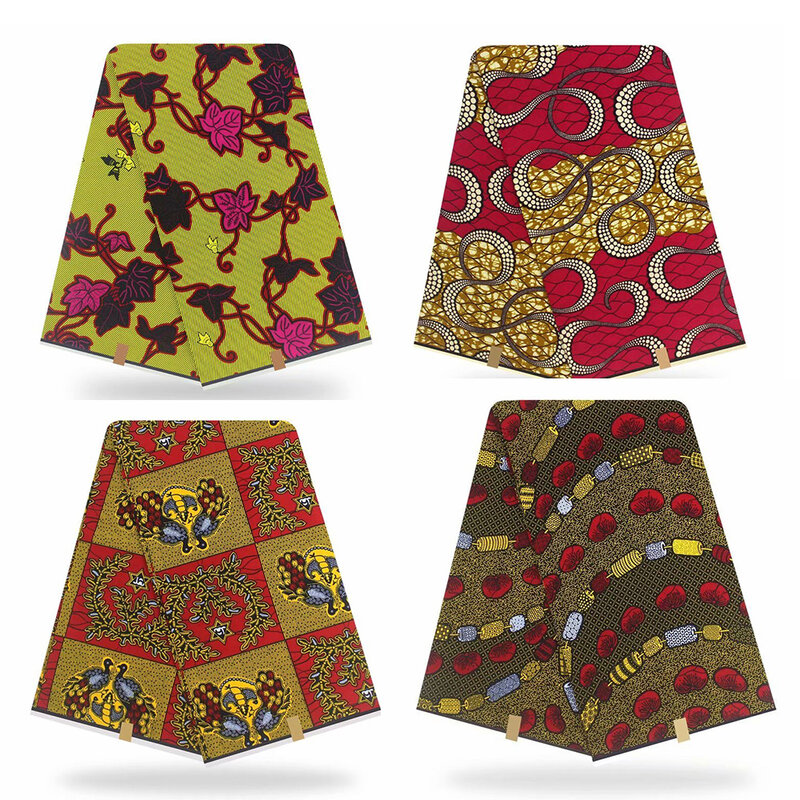 Африканская ткань воск 2021 печать воск Анкара высокое качество натуральный воск хлопок 6 ярдов африканская Анкара ткань для платьев
