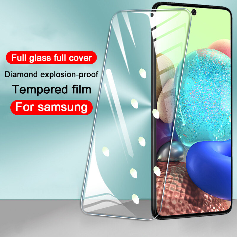 Protecteur d'écran, 3 pièces, Film en verre trempé pour Samsung Galaxy A71 A51 A50 A50S A40S A30S A90 A20