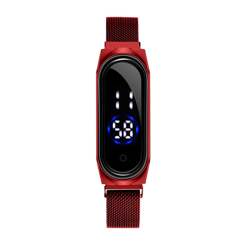 2020 Nieuwe Led Vrouwen Mannen Horloge Mode Touchscreen Vrouwen Horloge Magneet Band Sport Liefhebbers Horloges