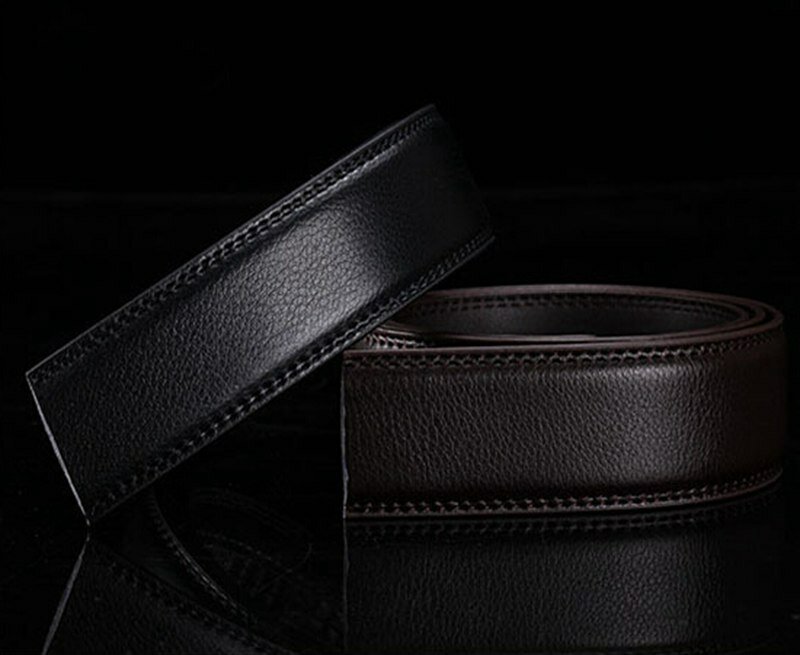العلامة التجارية لا مشبك 3.5 سنتيمتر واسعة جلد طبيعي مشبك حزام تلقائي الجسم حزام دون مشبك الأحزمة أحزمة الرجال نوعية جيدة الذكور
