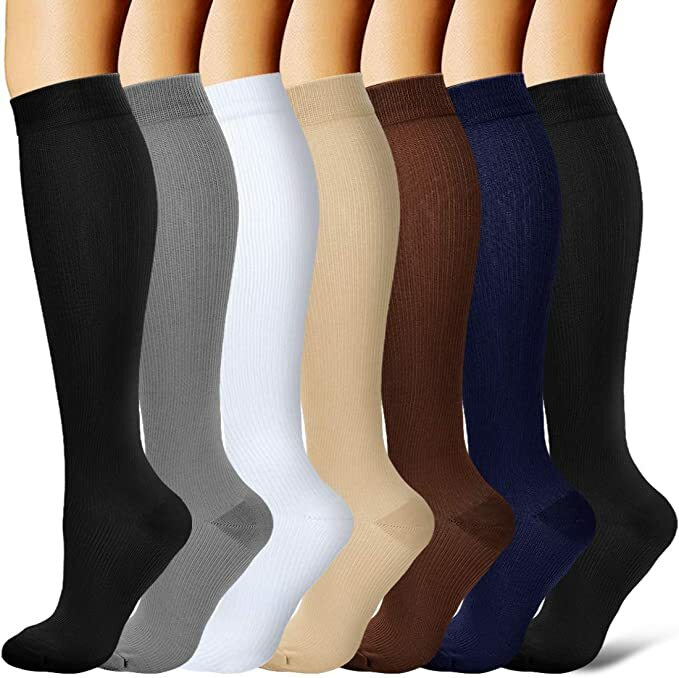 Compressie Kousen Bloedsomloop Promotie Afslanken Compressie Sokken Anti-Vermoeidheid Comfortabele Effen Kleur Sokken