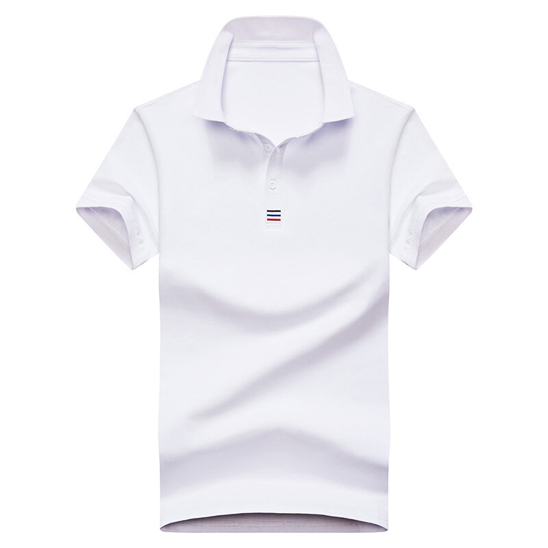 Camiseta lisa de algodón para hombre, Polo informal, 4XL talla grande, Tops de negocios, novedad, 95%
