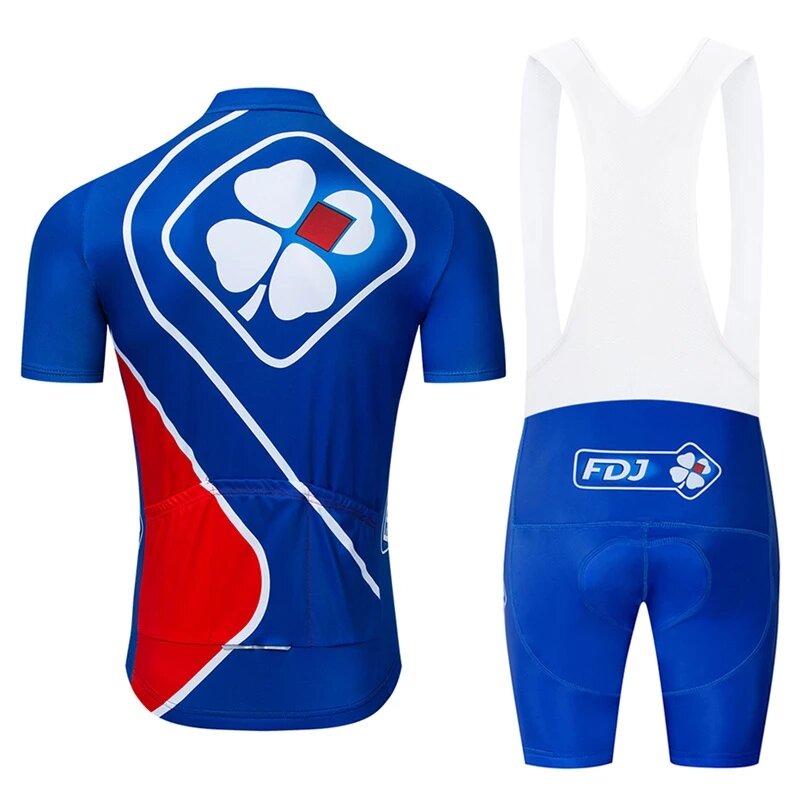 FDJ – maillot de cyclisme pour hommes, ensemble de vêtements de vélo, respirant, Anti-UV, à manches courtes, nouvelle collection 2022