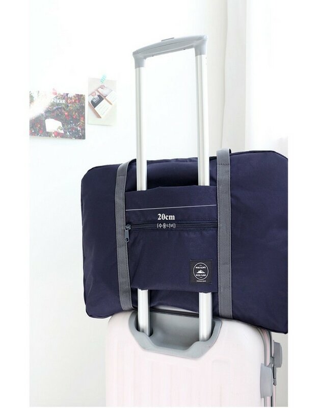 กระเป๋าเดินทางกระเป๋าถือกระเป๋าเดินทางไนลอนกระเป๋าเดินทางพับได้Unisexขนาดใหญ่ความจุกระเป๋...