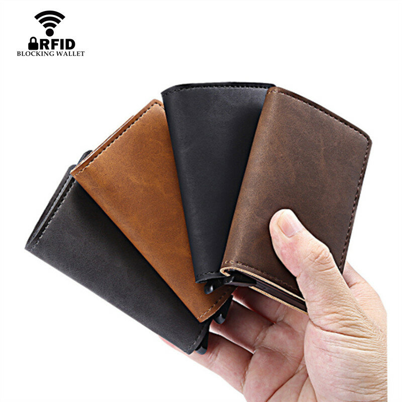ZOVYVOL 2023 새로운 빈티지 카드 지갑, RFID 자동 머니 클립이 있는 ID 신용 카드 홀더 비즈니스 지갑 지갑 카드 케이스