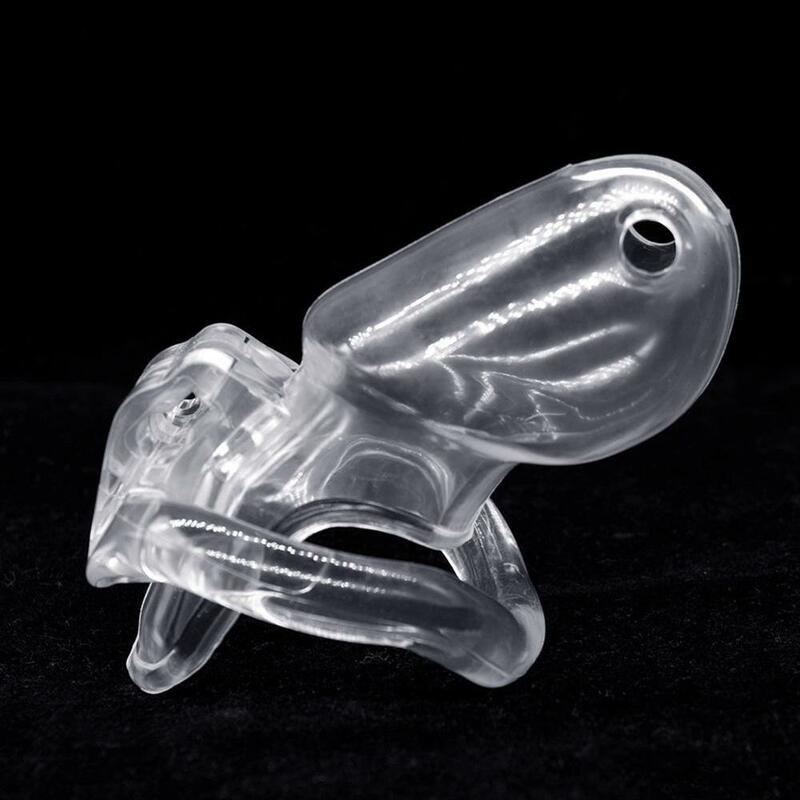 Dispositivo de Castidad masculino Nano of HT V3, cinturón de resina, CBT jaula de plástico negro para el pene con 4 anillos para el pene, Juguetes sexuales BDSM