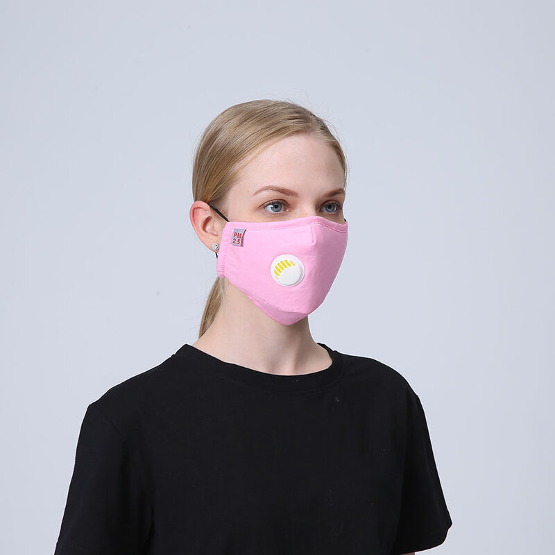 قناع الوجه القماش القابل لإعادة الاستخدام ، مرشح PM2.5 ، قابل للغسل ، مقاوم للرياح ، مضاد للبكتيريا ، مجموعة من 1/6