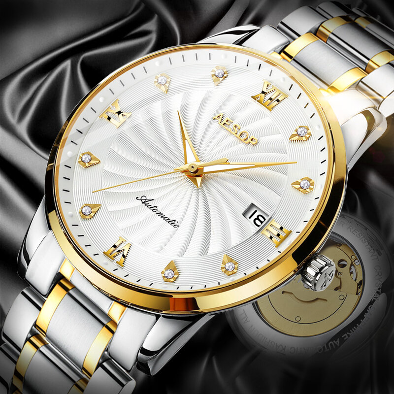 Brand Automatic Mechanical Men Watch Waterproof Male Sapphire Glass Sports Wrist Watches Clock Relogio Masculino