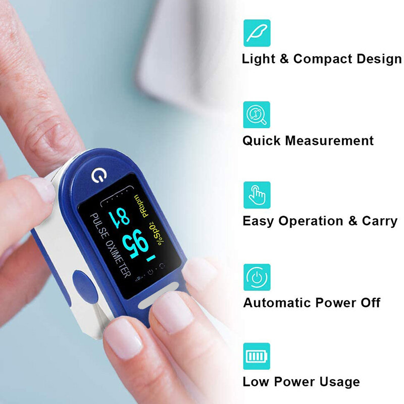 Oxymètre, appareil mesurant la saturation d'oxygène du sang, prise de pouls,accessoire numérique OLED SPO2 PR médical convenant au foyer, moniteur de soins de santé, appuis du doigt,