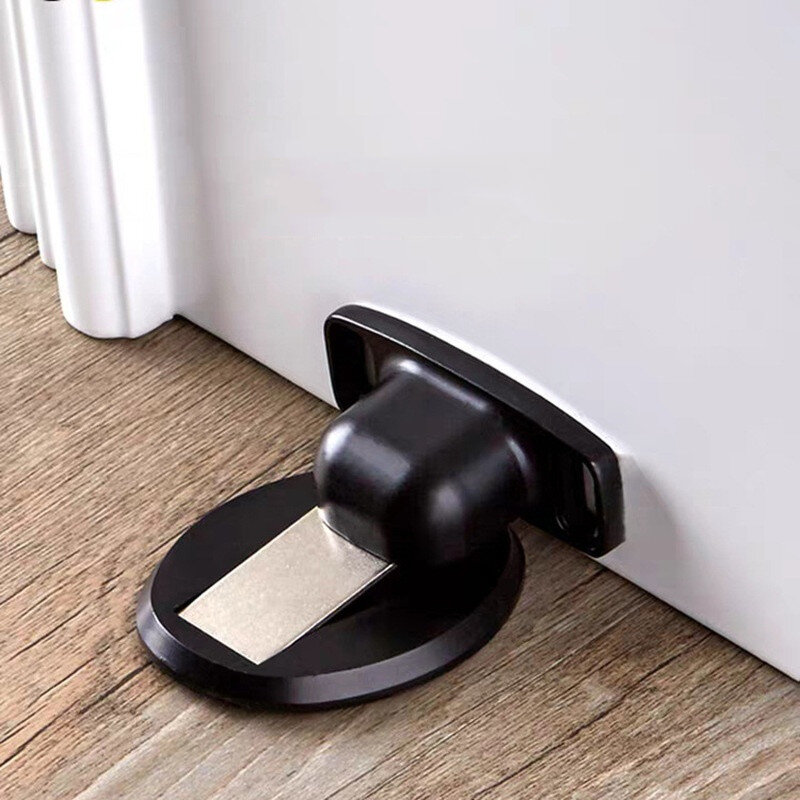 Invisible Door Stop Wall-mounted Floor Type Safety Lock Magnetic Door Frame Stopper Stainless Steel Door Stopper