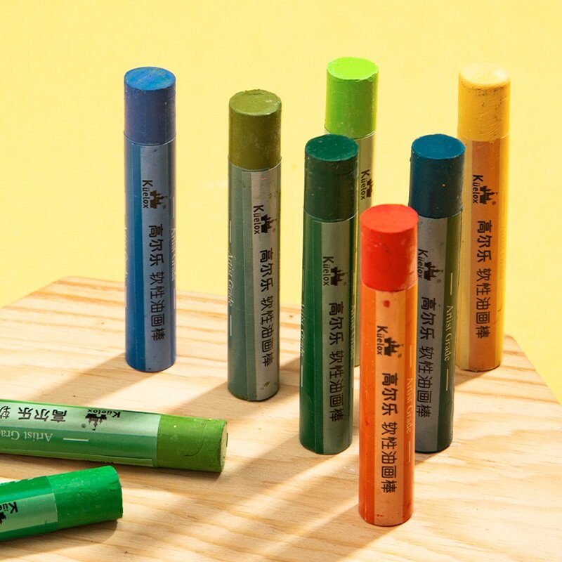 Kuelox-قلم رسم بألوان الباستيل الناعمة ، قلم رسم للرسم على الجدران الزيتية ، معكرون/موراندي/البشرة/اللون الأسود ، أدوات مكتبية