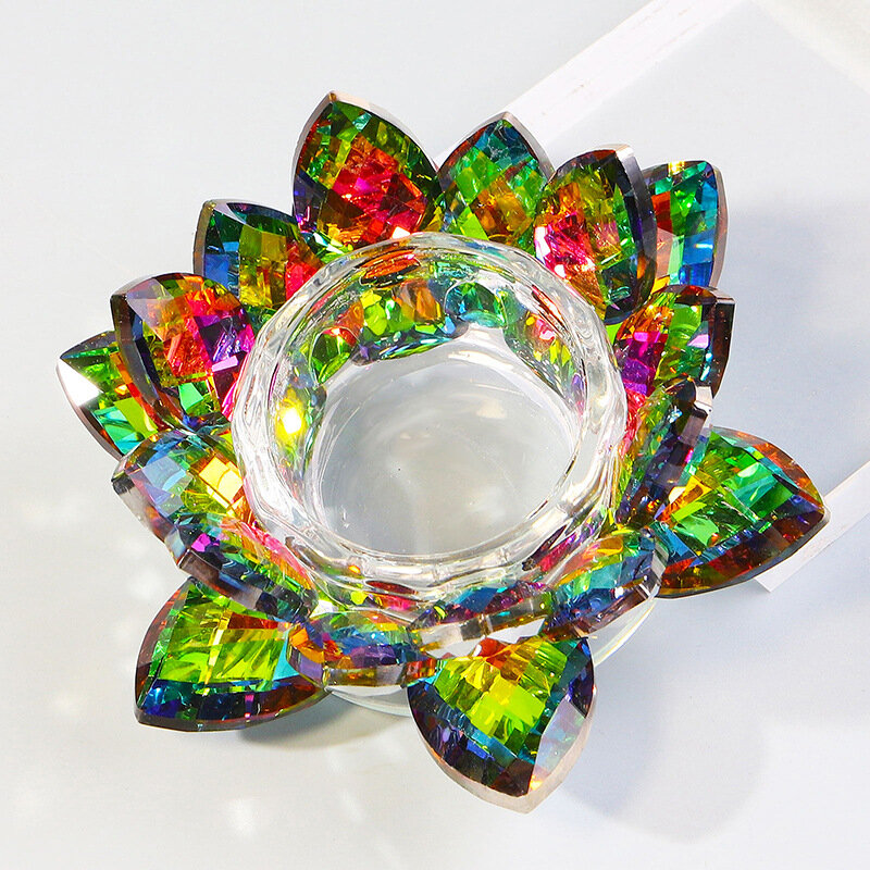 Manicure Tool Glas Pen Wassen Cup Symfonie Aurora Crystal Met Cover Hoge Transparantie Lotus Crystal Nail Cup