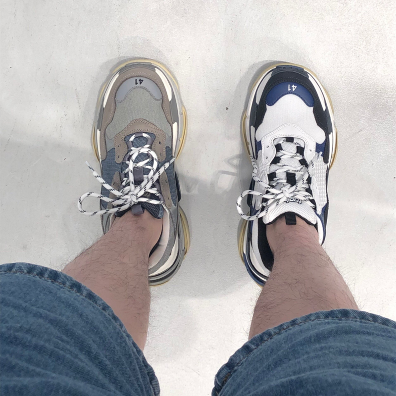 새로운 캐주얼 디자이너 Mens 신발 고품질 메쉬 통기성 운동화 편안한 조깅 스니커즈 여성을위한 트리플 S 신발