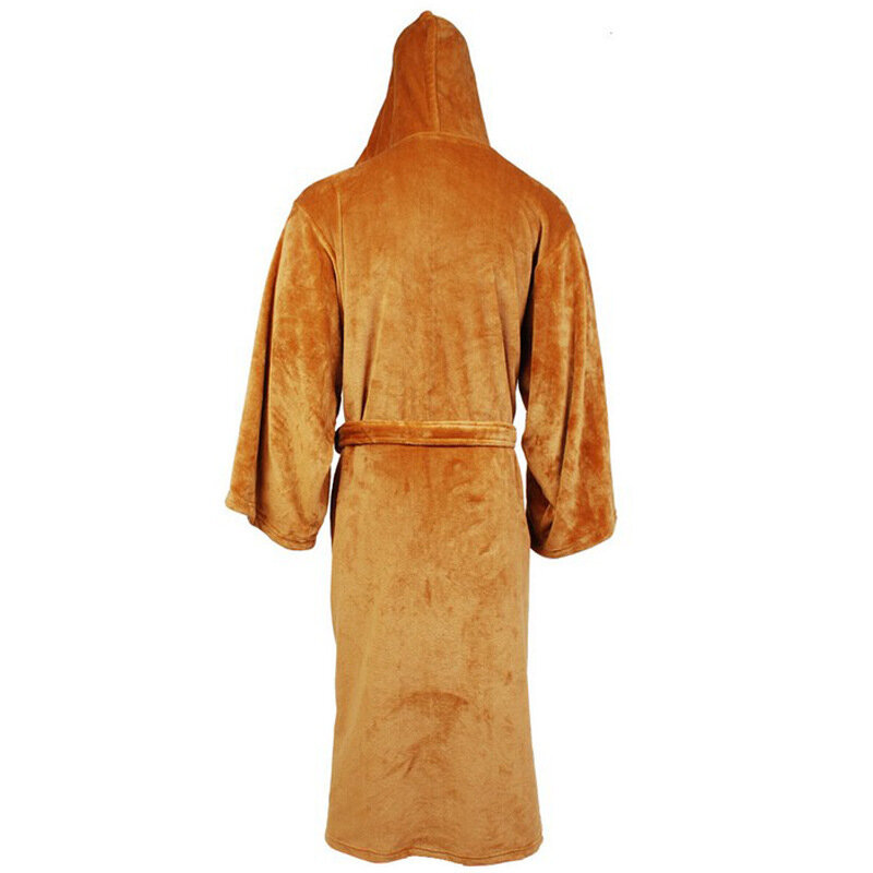 Flanelowy szlafrok męski z gruby kaptur Star Wars szlafrok Jedi imperium męska szlafrok zimowa długa suknia męska szlafrok piżamy