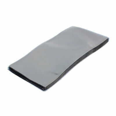50 Pcs 110mm x 220mm Silver Tone Flat Open Top Anti Static Bag For Electronics