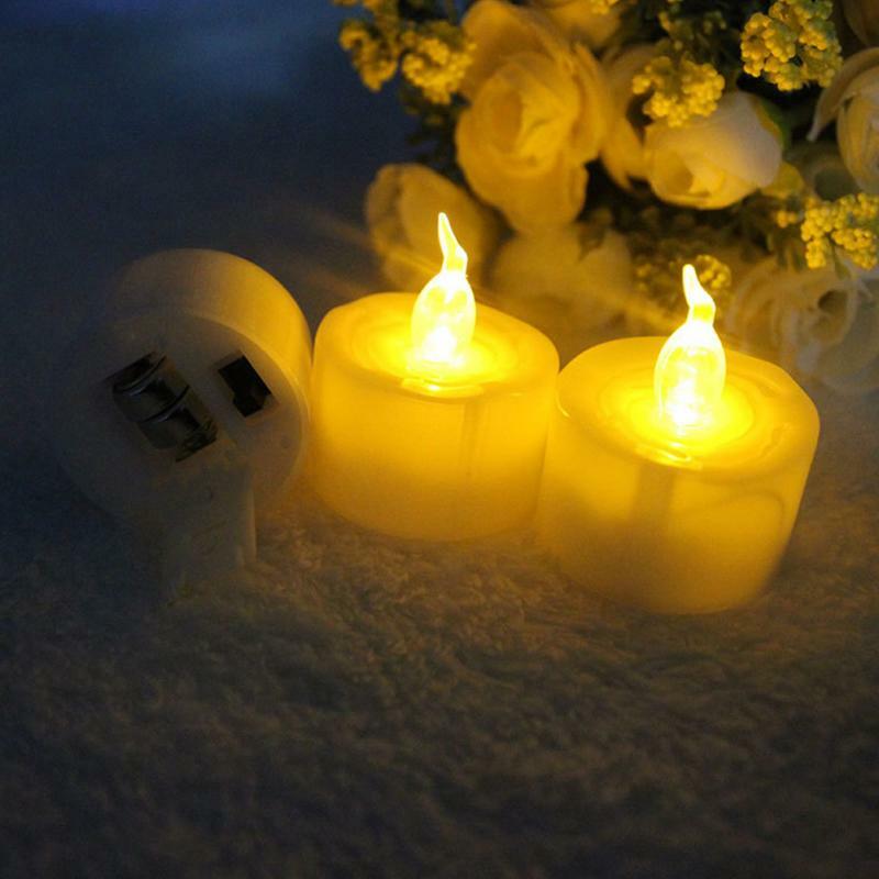 Vela LED de 6 uds con pilas, velas parpadeantes sin llama, luz de té, vela de té realista, luz para decoración para fiesta de boda