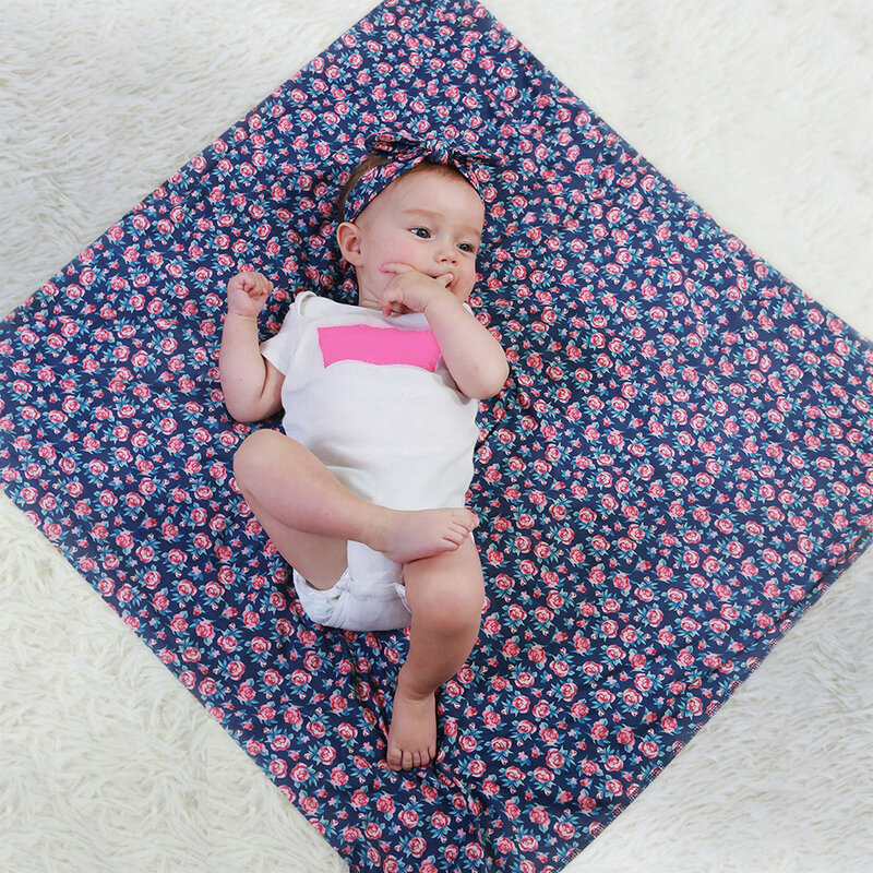 Пеленка для новорожденных, повязка на голову, одеяло для новорожденных и Пеленальное, спальный мешок, муслиновое одеяло для новорожденных