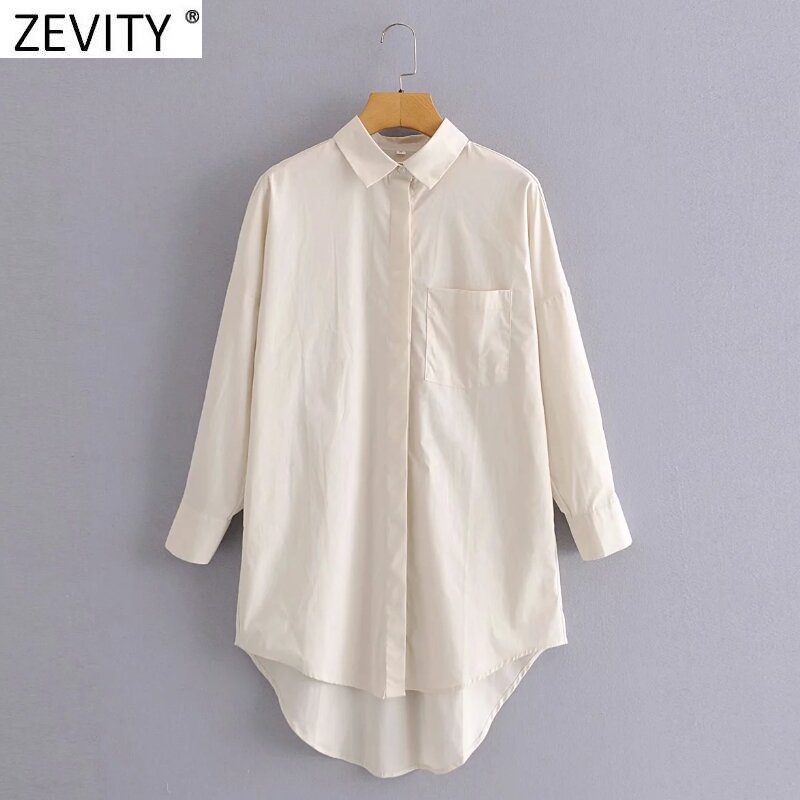 Новинка от Zevity, Женская просто идентификация, Женская деловая рубашка с длинным рукавом, шикарные женские однобортные блузы, топы LS7346