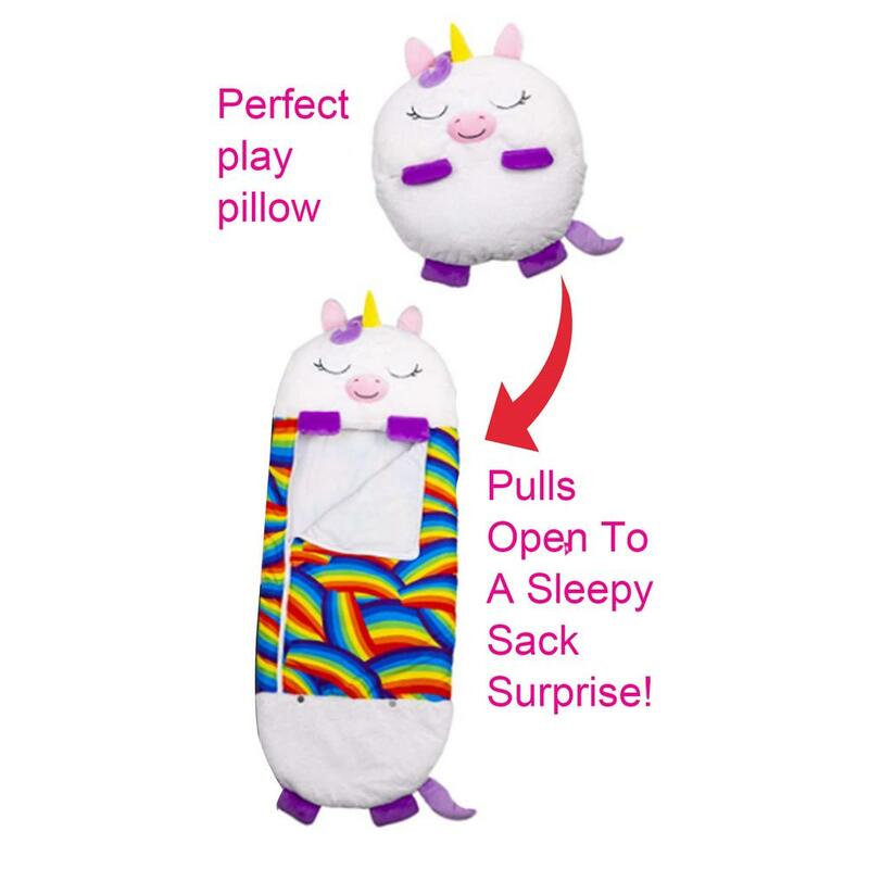 Sacco a pelo bambini unicorno animale cartone animato felice caldo sacco a pelo coperta unicorno ultra-morbida per pannolini regalo per bambini