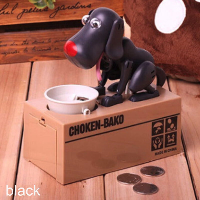 Cute Puppy skarbonka w kształcie psa zapisz skarbonka oszczędzania pieniędzy Pot pudełko na monety może elektroniczna skarbonka dzieci dzieci urodziny prezenty