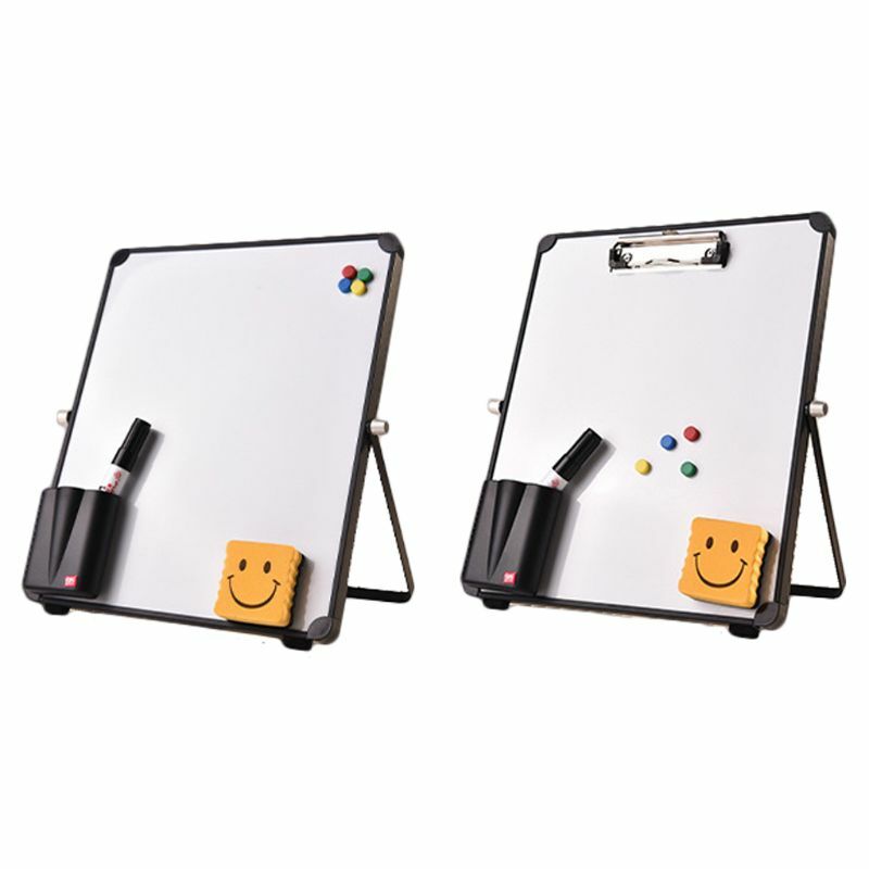 Quadro branco magnético apagável desktop placa de mensagem reutilizável suporte miúdo mini cavalete