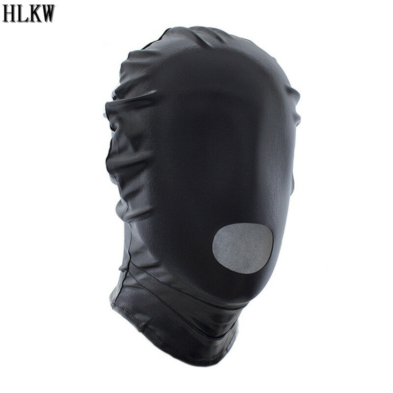 Heiße Neue Sexy PU Leder Latex Haube Maske 2 Farben Atmungsaktive Kopfstück Fetisch BDSM Erwachsene für party rolle spiele outfit zubehör
