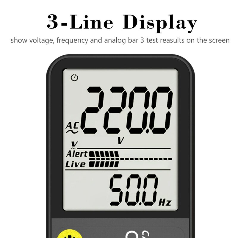Multímetro Digital portátil MAXRIENY S7 S9, pantalla LCD, voltímetro de CC y CA, diodo de capacitancia NCV Ohm, probador de continuidad en vivo Hz