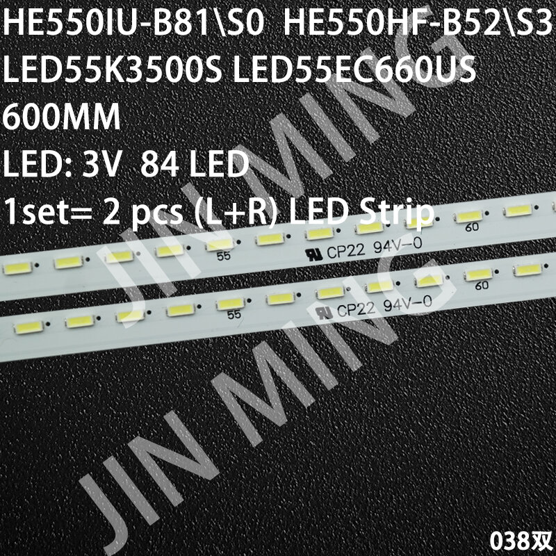 Tira de LED para iluminación trasera para Hisense LED55K3500S LED55T1A LED55K690U LED55EC650UN LED55K380U LED55K5500US LED55EC660US RSAG7.820.5658