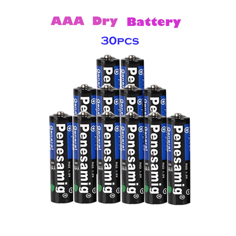 Batteria a secco al carbonio 30PCS AAA 100mAh 1.5V 3A batteria per calcolatrice fotocamera sveglia Mouse telecomando batteria 3A