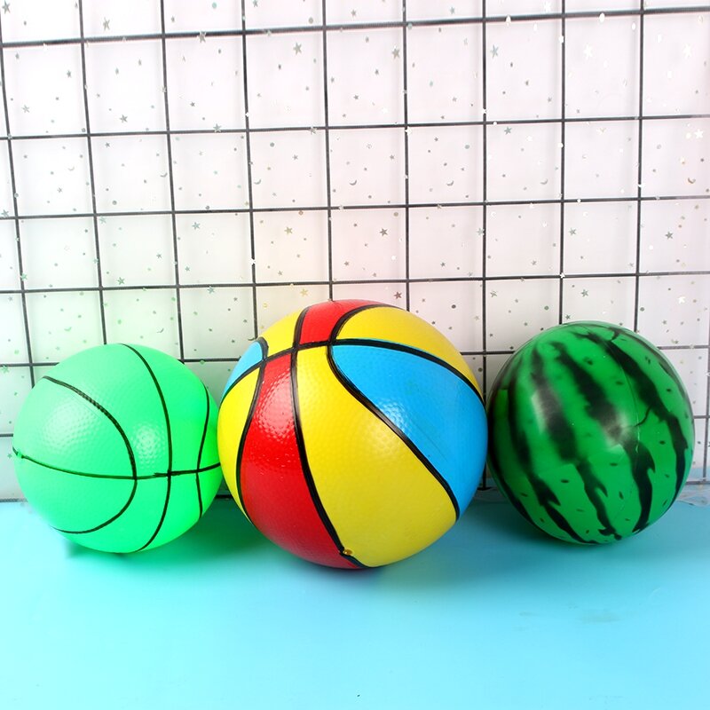 Bola bouncy criativo simulado melancia borracha bola de praia jogo piscina educação precoce presentes brinquedos macios para crianças