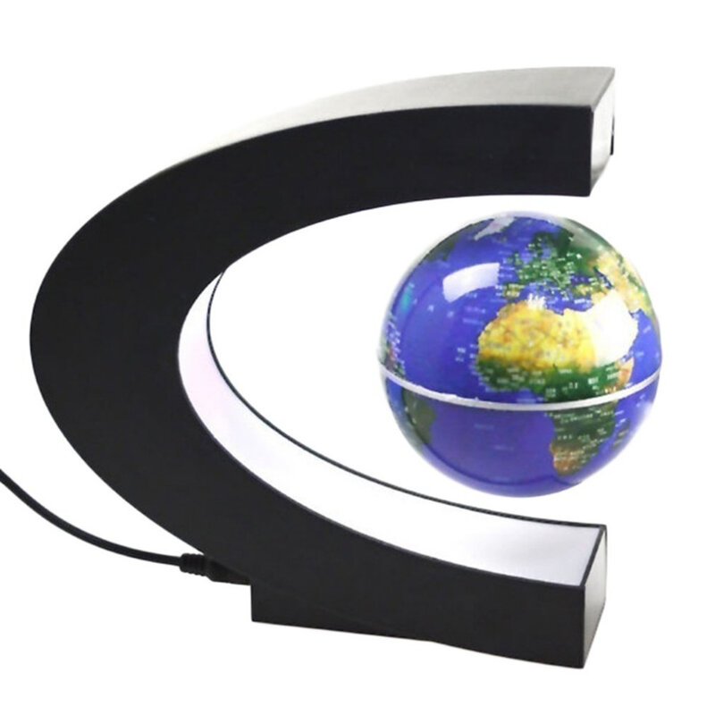 Globe magnétique flottant antigravité en plastique ABS avec décoration cadeau lumière LED actionné par un LED à commande électronique magnétique