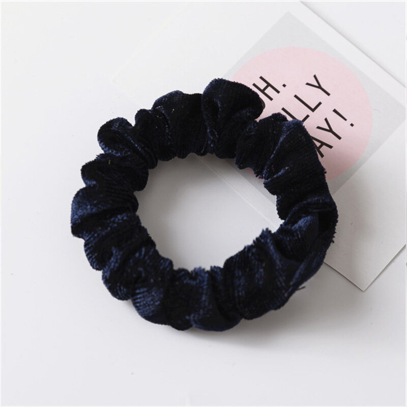 Gomas elásticas para el pelo de terciopelo de Corea para mujer y niña, accesorios para el cabello, coletero de Color sólido