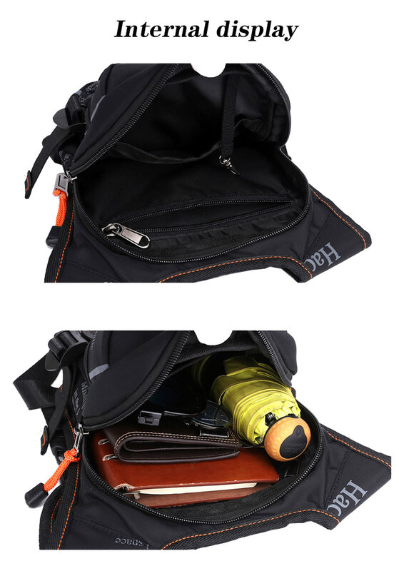 Bolsas de nailon resistentes al agua para hombre, riñonera de viaje para motocicleta, bolso de hombro cruzado