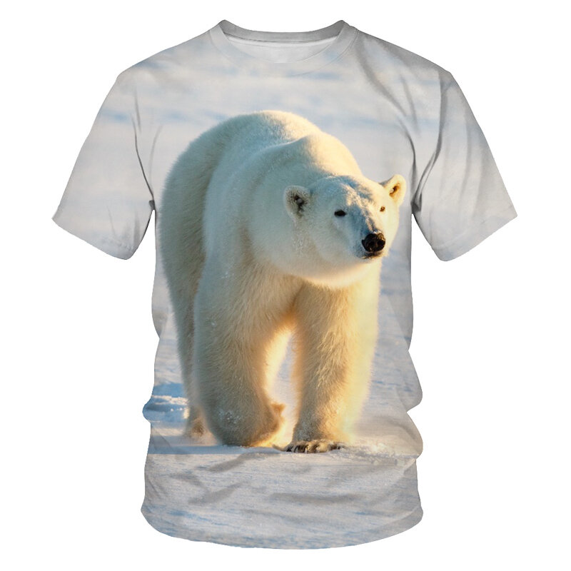 New T-shirts 3D Men Summer Printed Animal Bear T Shirt Short Sleeve Funny Design Casual Tops Tees O-neck Male T-shirt Streetwear