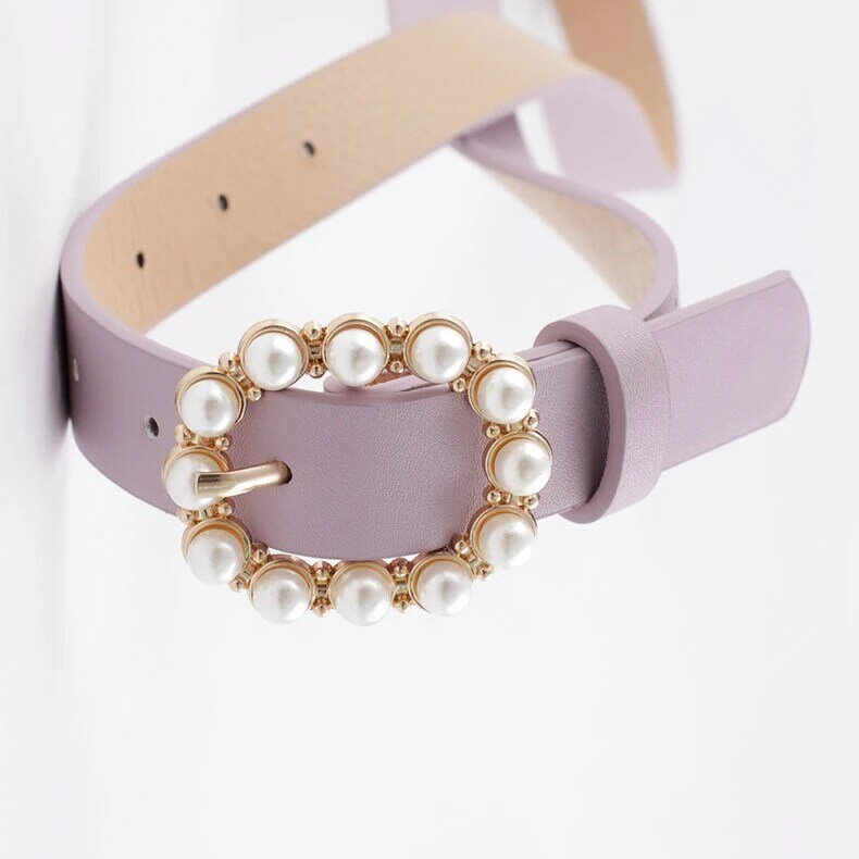 JIFANPAUL – ceinture décorative en perles pour femmes, mode ronde, boucle en perles, en cuir solide, fine, livraison gratuite