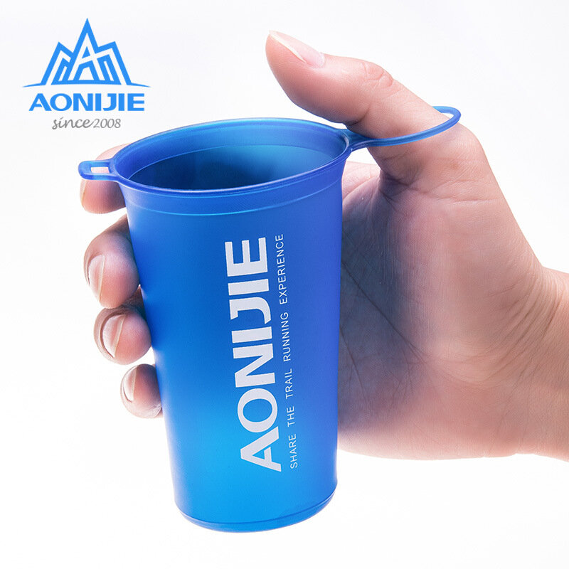 Aonijie-garrafa de água para ciclismo, dobrável, tpu macio, capacidade 170ml, 200ml, 250ml, 350ml, 600ml