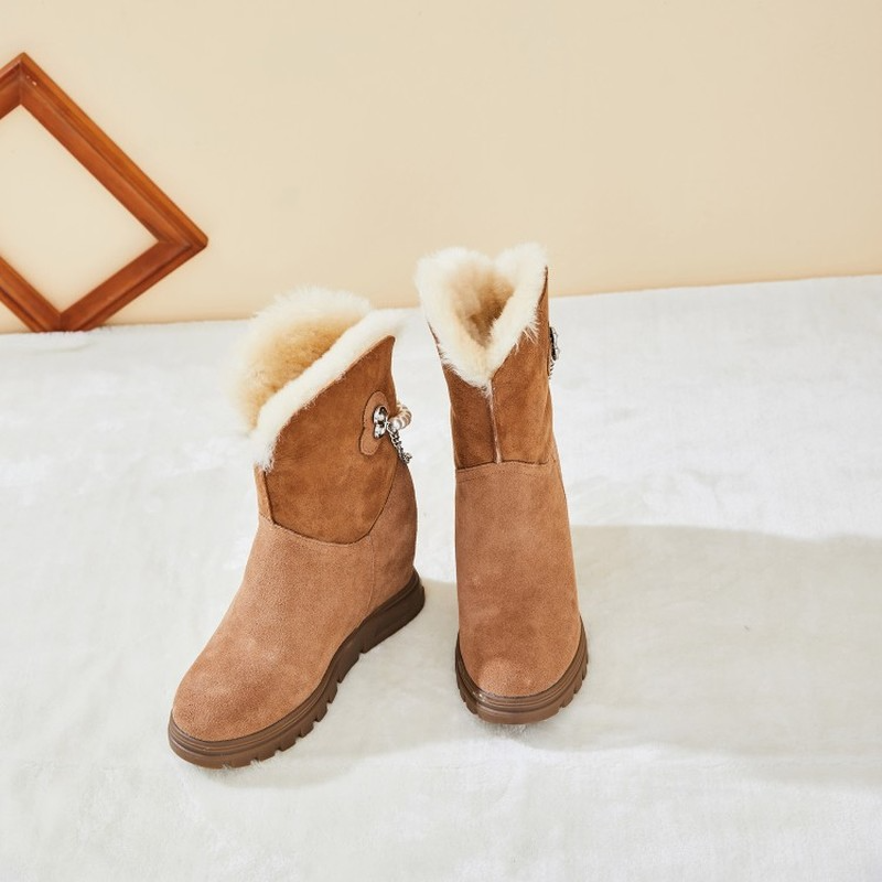 Nữ Ủng Mùa Thu Đông Sang Trọng Làm Đặc Trần Giày Ấm Sinh Viên Âu Đen Vải Cotton Nữ Mẫu Mới giày